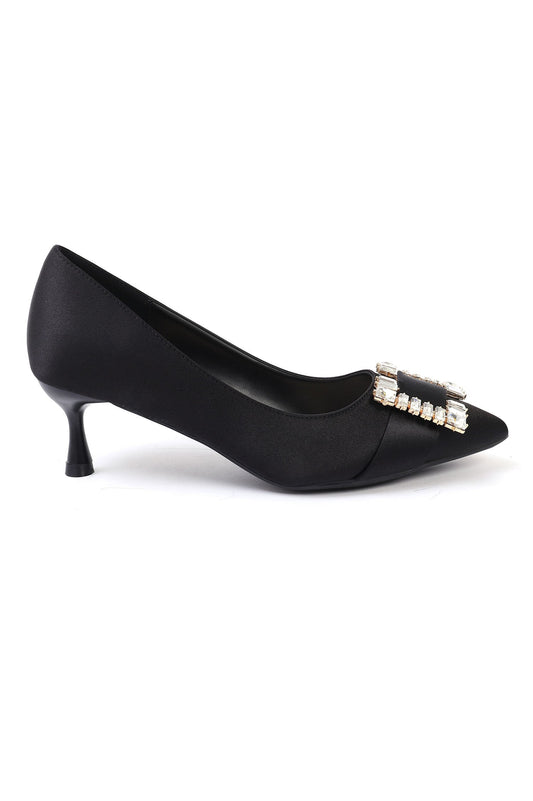 BROOCH HEELS-BLACK