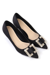 BROOCH HEELS-BLACK