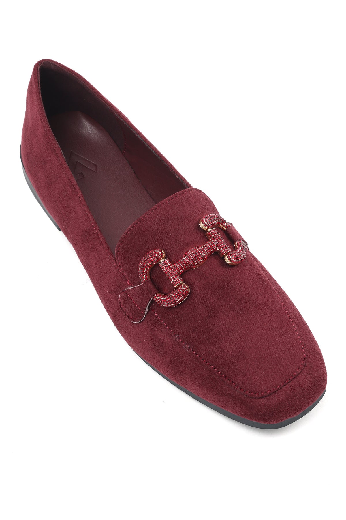 CHIC SUEDE LOAFERS-BURGUNDY