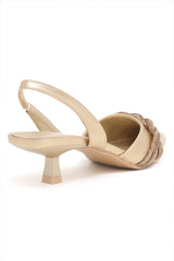 SLINGBACK HEELS-GOLD