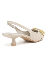 SLINGBACK HEELS-BEIGE