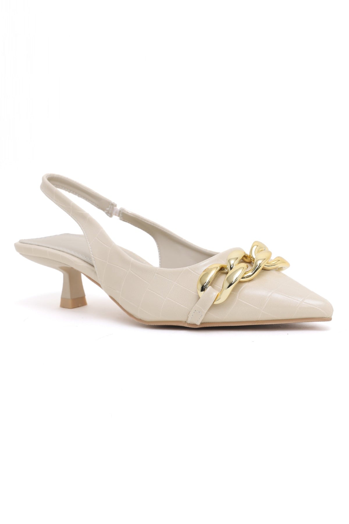 SLINGBACK HEELS-BEIGE