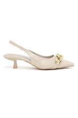 SLINGBACK HEELS-BEIGE