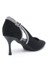 CRYSTAL CUT HEELSBLACK