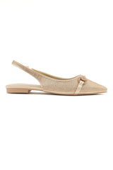 GLAM SLINGBACK FLATS-GOLD