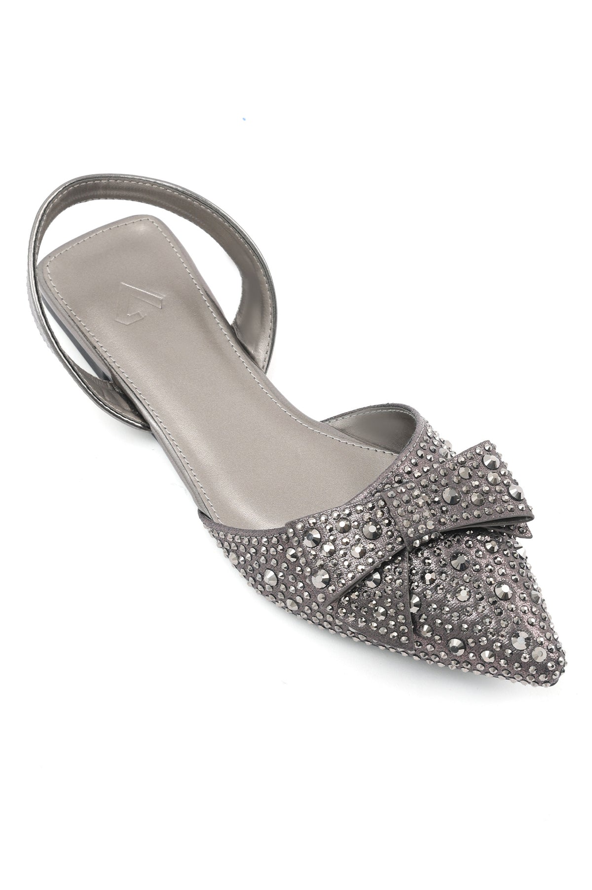 CRYSTAL BOW FLATS-PEWTER