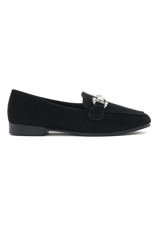 LUXE CRYSTAL LOAFERS-BLACK