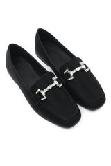 LUXE CRYSTAL LOAFERS-BLACK