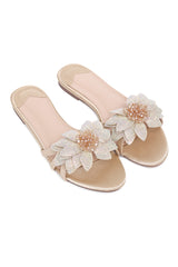 CRYSTAL BLOOM SLIDE-GOLD