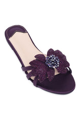 CRYSTAL BLOOM SLIDE-PURPLE