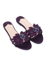 CRYSTAL BLOOM SLIDE-PURPLE