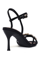 CRYSTAL GLAM STRAPPY HEELS-BLACK