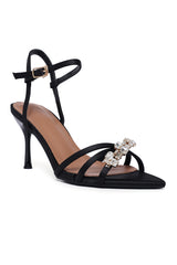 CRYSTAL GLAM STRAPPY HEELS-BLACK