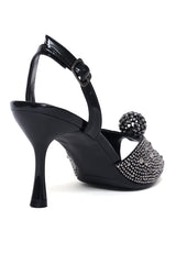 LUXE ORB EMBELLISHED HEEL-BLACK