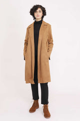 SUEDE OVERCOAT-BROWN