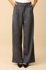 TAILORED RELAXED FIT PANTS-GREY