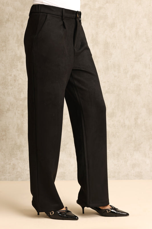 ESSENTIAL TAILORED PANTS-BLACK