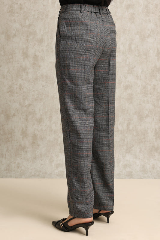 PLAID PERFECTION PANTS-GREY