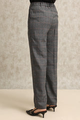 PLAID PERFECTION PANTS-GREY