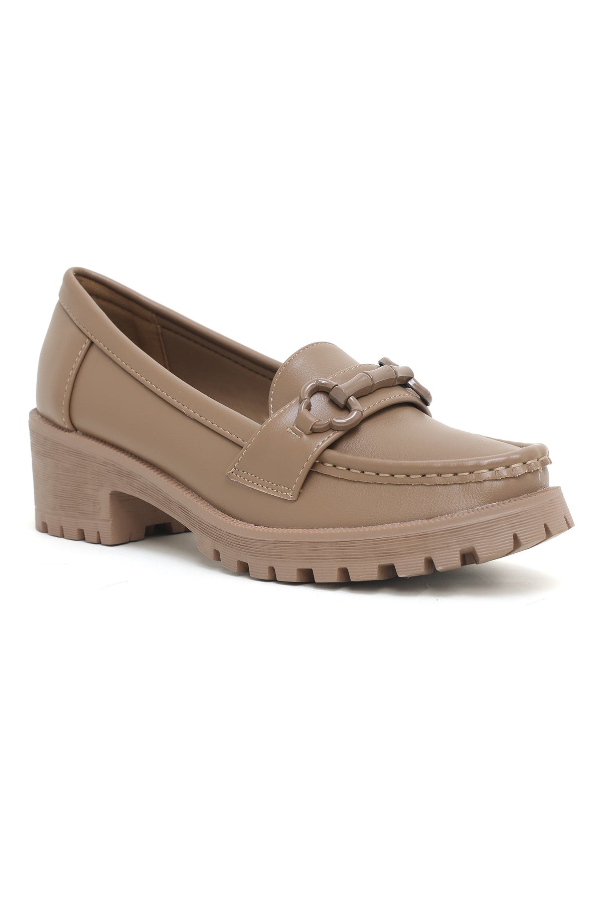 HEEL LOAFERS-KHAKI