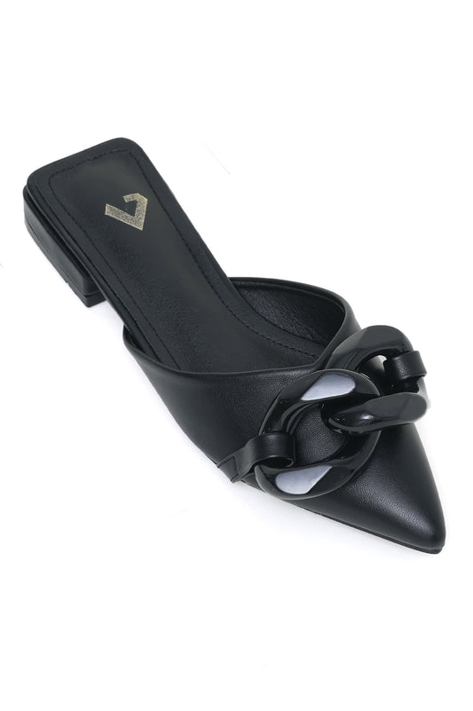 ALMAS CHAIN MULES-BLACK