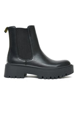 CHUNKY PLATFORM CHELSEA BOOTS-BLACK