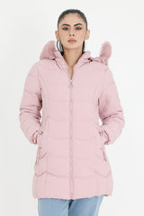 REVERSIBLE PUFFLUX LONG JACKET-PINK