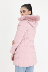 REVERSIBLE PUFFLUX LONG JACKET-PINK