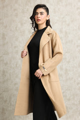 WOOL-BLEND TRENCH COAT-KHAKI