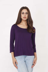 BASIC TSHIRT-DARK-PURPLE