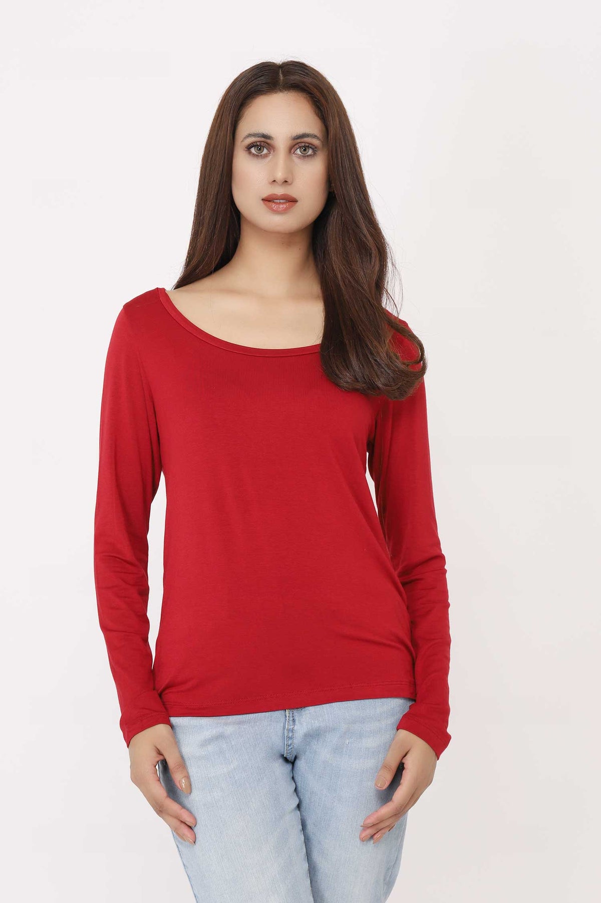 LONG SLEEVES TSHIRT-MAROON