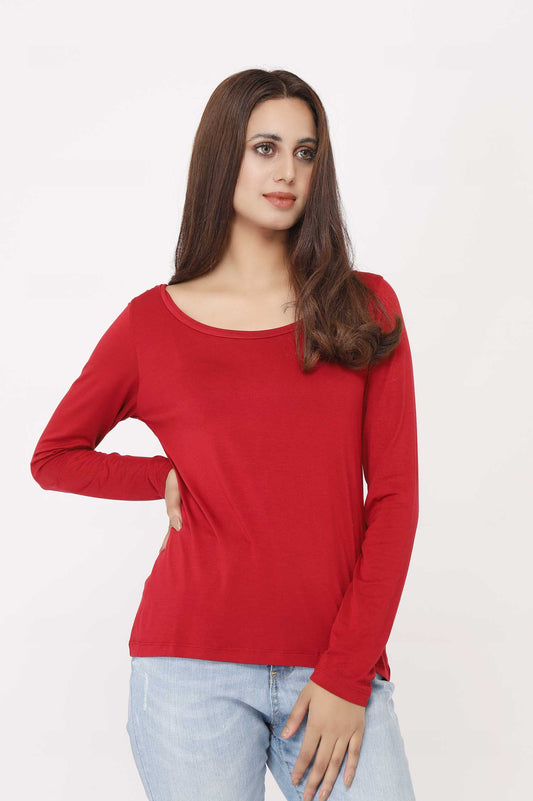 LONG SLEEVES TSHIRT-MAROON