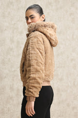 DUAL-SIDED PUFFER JACKET-KHAKI