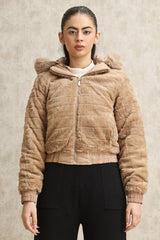 DUAL-SIDED PUFFER JACKET-KHAKI