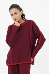 WOOLEN MATCHING SEPARATES-MAROON