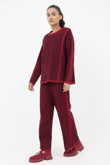 WOOLEN MATCHING SEPARATES-MAROON