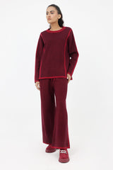 WOOLEN MATCHING SEPARATES-MAROON