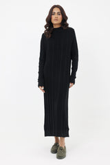 KNIT DRESS-BLACK