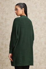 MINIMALIST KNITWEAR CARDIGAN-GREEN