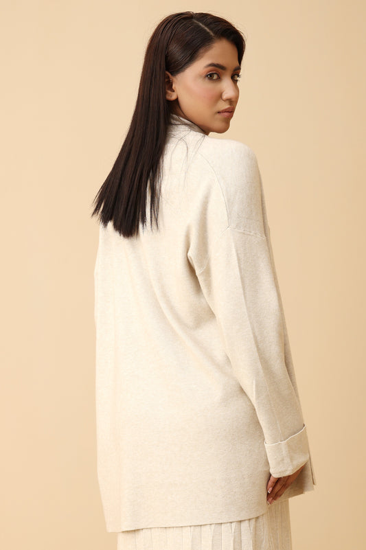 COZY KNIT CARDIGAN-BEIGE