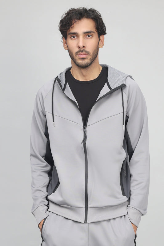 ACTIVEWEAR TRACKSUIT-LT-GREY/DK-GREY