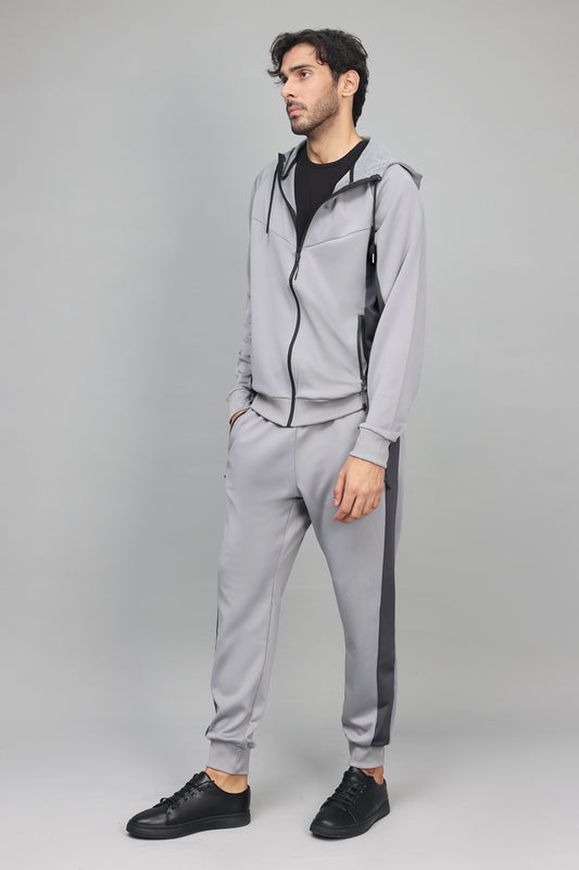 ACTIVEWEAR TRACKSUIT-LT-GREY/DK-GREY