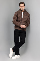 QUILTED COMFORT JACKET-COFFEE