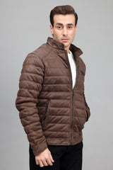 QUILTED COMFORT JACKET-COFFEE