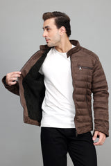 QUILTED COMFORT JACKET-COFFEE