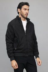 MINIMALIST BOMBER JACKET-BLACK