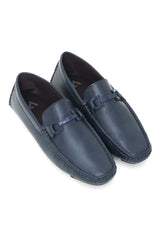 BUCKLE LUXE LOAFERS-NAVY