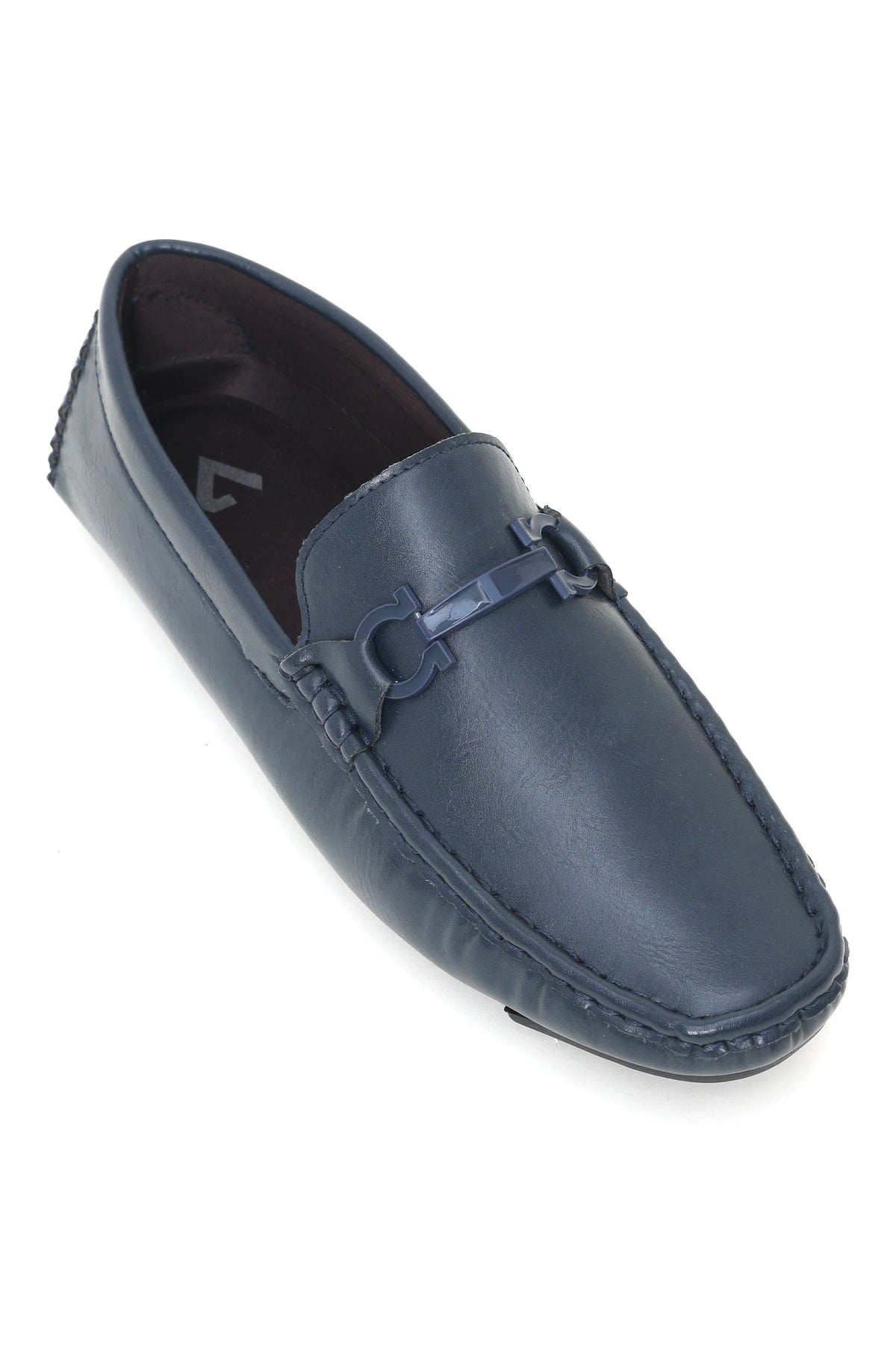 BUCKLE LUXE LOAFERS-NAVY