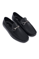 EMBOSSED LOAFERS-BLACK