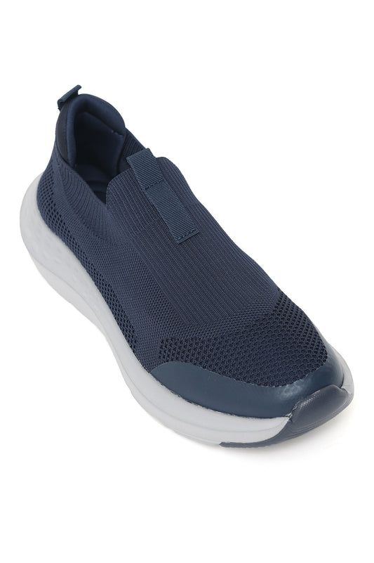 MEN'S FLEX KNIT SLIP-ON SNEAKERS-NAVY